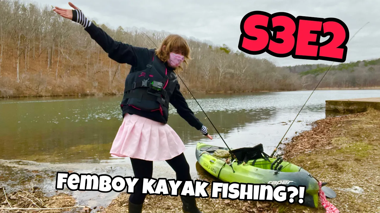 Femboy Fishing - Femboy Catches Micro Pike on a Kayak?!